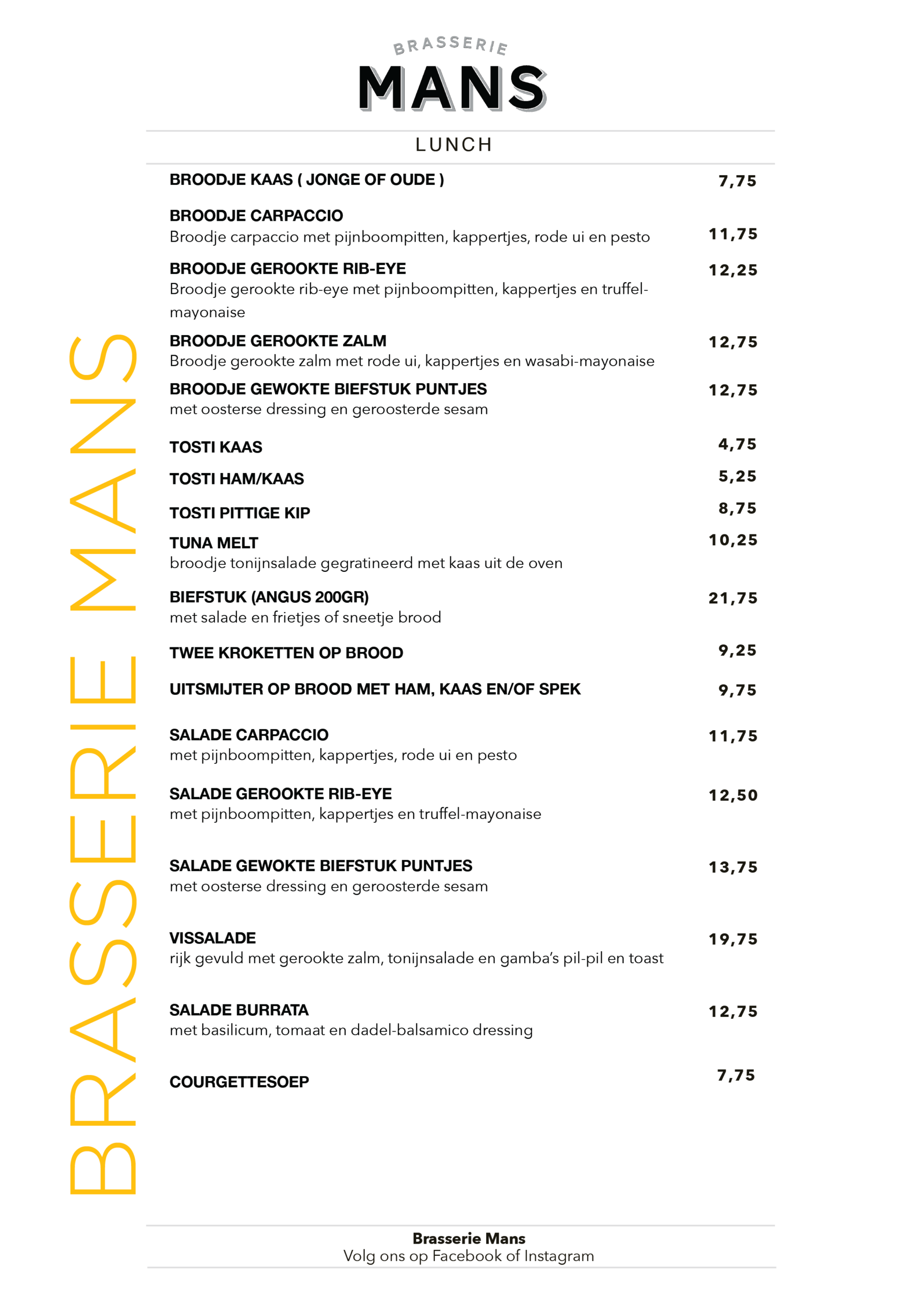 Lunch Menu